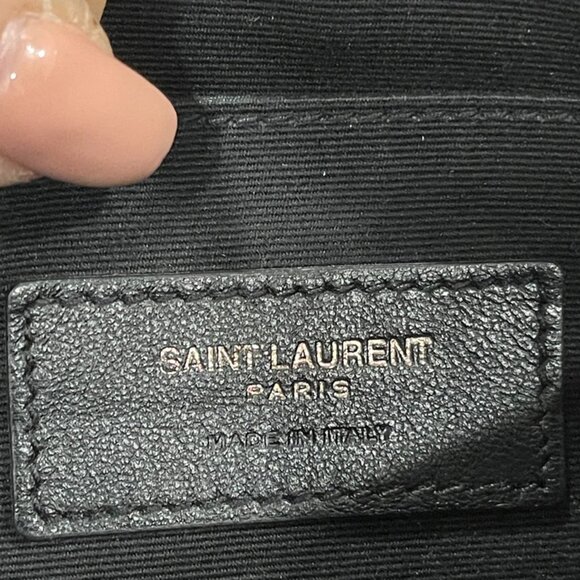 Saint Laurent Cassandre Black Croc Embossed Zip Pouch (JB1116) - Picture 5 of 8